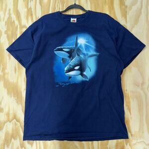 Vintage y2k orcas sea life sea world 2000s wildlife t-shirt